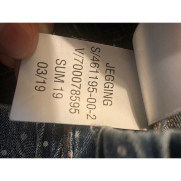 Gap Denim Jean Leggings Dot Print Super Cute Excellent Condition ~ Sz 3T Toddler - Picture 6 of 6